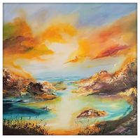 Dragon bay / 40x40cm